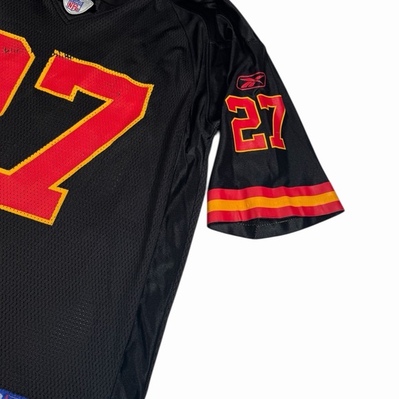 Kansas City Chiefs Larry Johnson #27 Reebok Jersey Mens L Distressed Mesh PSU KC - Picture 7 of 16